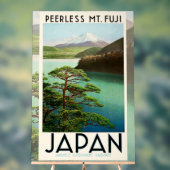 Mt Fuji Japan Reisposter Vintage Kunst Acryl Bord (Neutraal)
