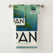 Mt Fuji Japan Travel Poster  kunst Bad Handdoek (Insitu)