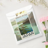 Mt Fuji Japan Travel Poster kunst Bedankzakje (Gezegeld)