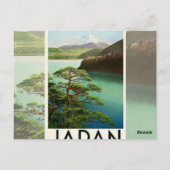 Mt Fuji Japan Travel Poster kunst Briefkaart (Achterkant)