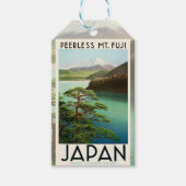 Mt Fuji Japan Travel Poster kunst Cadeaulabel (Voorkant)