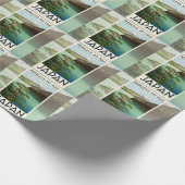 Mt Fuji Japan Travel Poster kunst Cadeaupapier (Hoek)