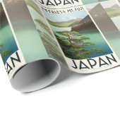 Mt Fuji Japan Travel Poster kunst Cadeaupapier (Rol Hoek)