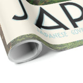 Mt Fuji Japan Travel Poster  kunst Cadeaupapier (Rol Hoek)