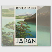 Mt Fuji Japan Travel Poster  kunst Cadeaupapier (Vlak)