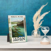 Mt Fuji Japan Travel Poster  kunst Fotoplaat (Zijkant)