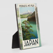Mt Fuji Japan Travel Poster  kunst Fotoplaat (Zijkant)