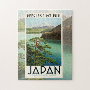 Mt Fuji Japan Travel Poster  kunst Legpuzzel