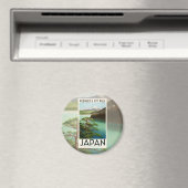 Mt Fuji Japan Travel Poster  kunst Magneet (Insitu (Vaatwasser))