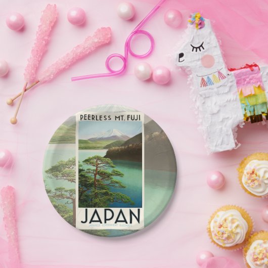 Mt Fuji Japan Travel Poster  kunst Papieren Bordje (Feest)