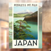 Mt Fuji Japan Travel Poster  kunst Raamsticker (Vel 2)