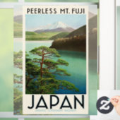 Mt Fuji Japan Travel Poster  kunst Raamsticker (Huis)