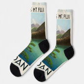 Mt Fuji Japan Travel Poster  kunst Sokken (Links)