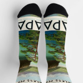 Mt Fuji Japan Travel Poster  kunst Sokken (Top)