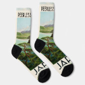 Mt Fuji Japan Travel Poster  kunst Sokken (Rechts)