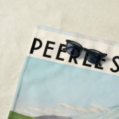 Mt Fuji Japan Travel Poster  kunst Strandlaken (In situ)