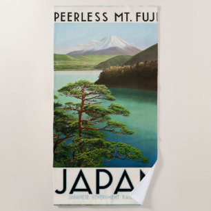 Mt Fuji Japan Travel Poster  kunst Strandlaken