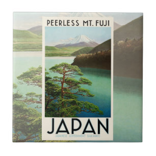 Mt Fuji Japan Travel Poster  kunst Tegeltje