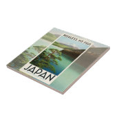 Mt Fuji Japan Travel Poster kunst Tegeltje (Zijkant)