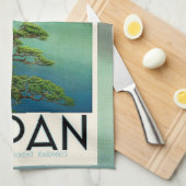 Mt Fuji Japan Travel Poster kunst Theedoek (Quarter Fold)