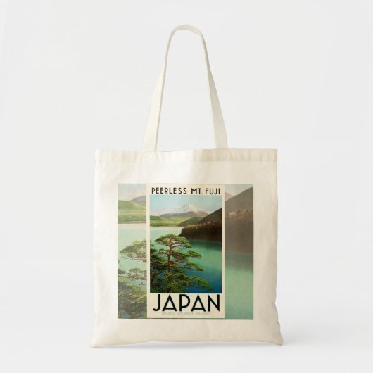 Mt Fuji Japan Travel Poster  kunst Tote Bag (Voorkant)
