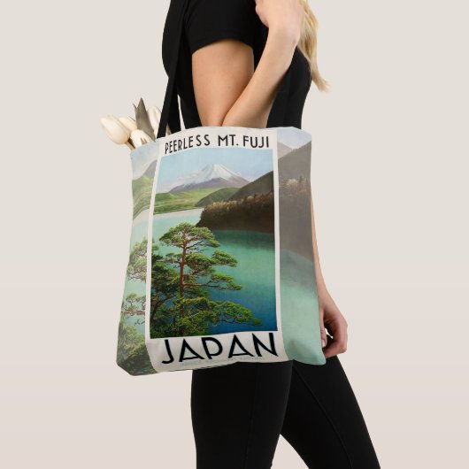 Mt Fuji Japan Travel Poster kunst Tote Bag (Dichtbij)