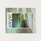 Mt Fuji Japan Travel Poster  kunst Wandkleed (Voorkant (horizontaal))