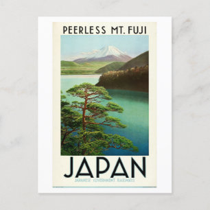  Mt. Fuji, Japan Treinreis Poster Briefkaart