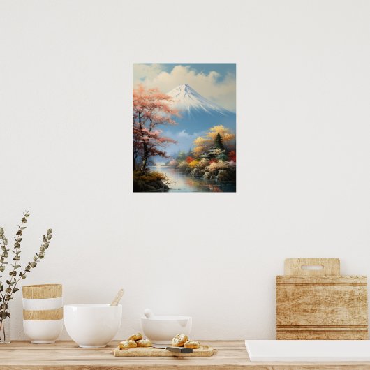 Mt. Fuji Japans Kunst Print Poster (Keuken)