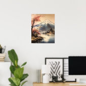 Mt. Fuji Japans Kunst Print Poster (Thuiskantoor)