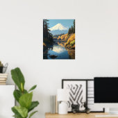Mt. Fuji Japans Kunst Print Poster (Thuiskantoor)
