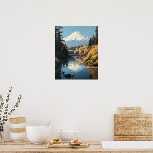 Mt. Fuji Japans Kunst Print Poster (Keuken)