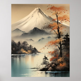 Mt. Fuji Japans Kunst Print Poster