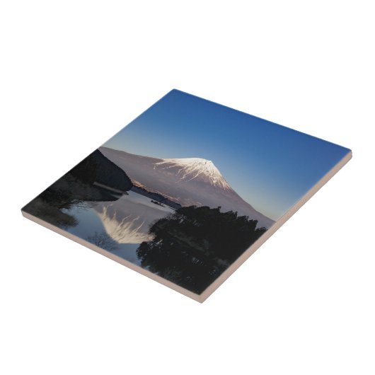 Mt Fuji Lake Reflection Tegeltje (Zijkant)