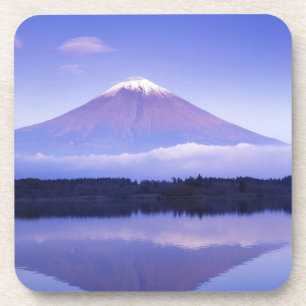 Mt. Fuji met lensvormige wolk, Motosu Lake, Onderzetter