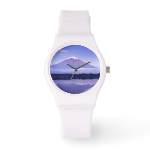Mt. Fuji met lensvormige wolk, Motosu-meer, Horloge