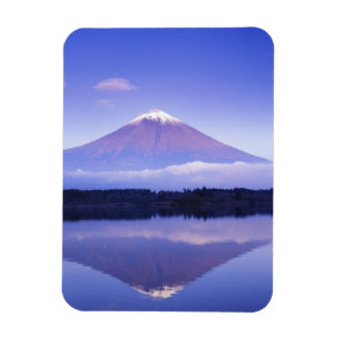 Mt. Fuji met lensvormige wolk, Motosu-meer, Magneet