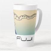 Mt. Fuji met wolken landschap Latte Mok (Rechterhoek)