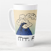 Mt. Fuji met wolken landschap Latte Mok (Linkerhoek)