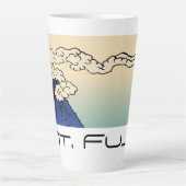 Mt. Fuji met wolken landschap Latte Mok (Voorkant)