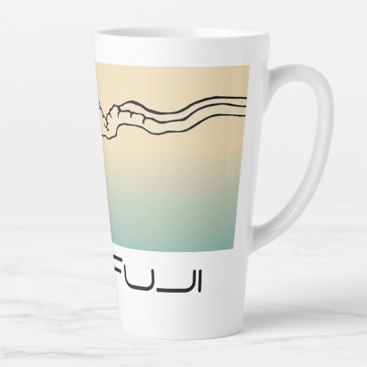 Mt. Fuji met wolken landschap Latte Mok (Rechts)