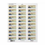 Mt. Fuji met wolken retouradres Etiket (Full Sheet)