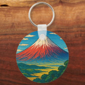 Mt. Fuji Origineel Kunstwerk Sleutelhanger (Achterkant)