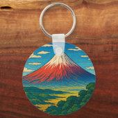 Mt. Fuji Origineel Kunstwerk Sleutelhanger (Voorkant)