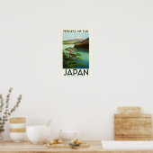 Mt. Fuji Oude Japan Reisposter Poster (Keuken)