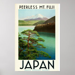 Mt. Fuji Oude Japan Reisposter  Poster
