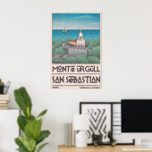 Mt Fuji Reisposter - Vintage Stijl met Poster (Thuiskantoor)