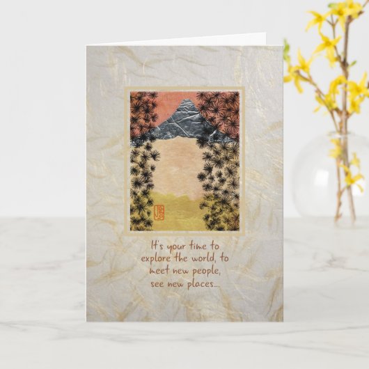 Mt. Fuji Retirement Kaart (Gele Bloem)