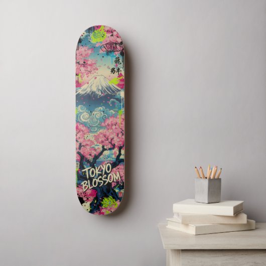 Mt.FUJI＆SAKURA Skateboard Art – Japanese Spirit (Muurkunst)