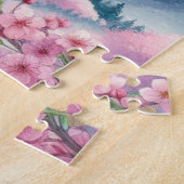 Mt. Fuji & Sakura – Spring Puzzle Legpuzzel (Zijkant)